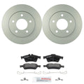 Bosch 2X Rear 265mm Disc Brake Rotors & Semi-Met Pads for Mazda 3 Sport