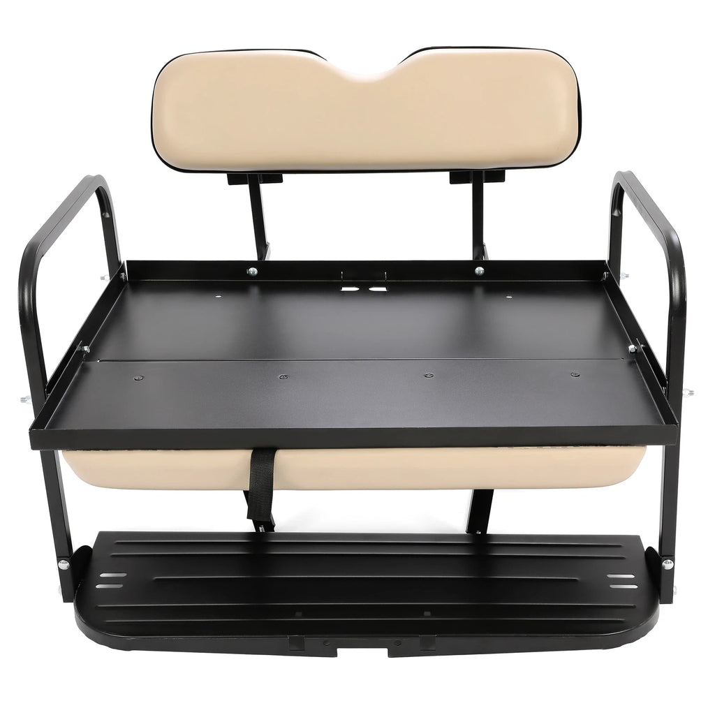 Rear Seat Kit for EZGO Marathon Golf Cart (Pre-1994) Flip-Folding Tan