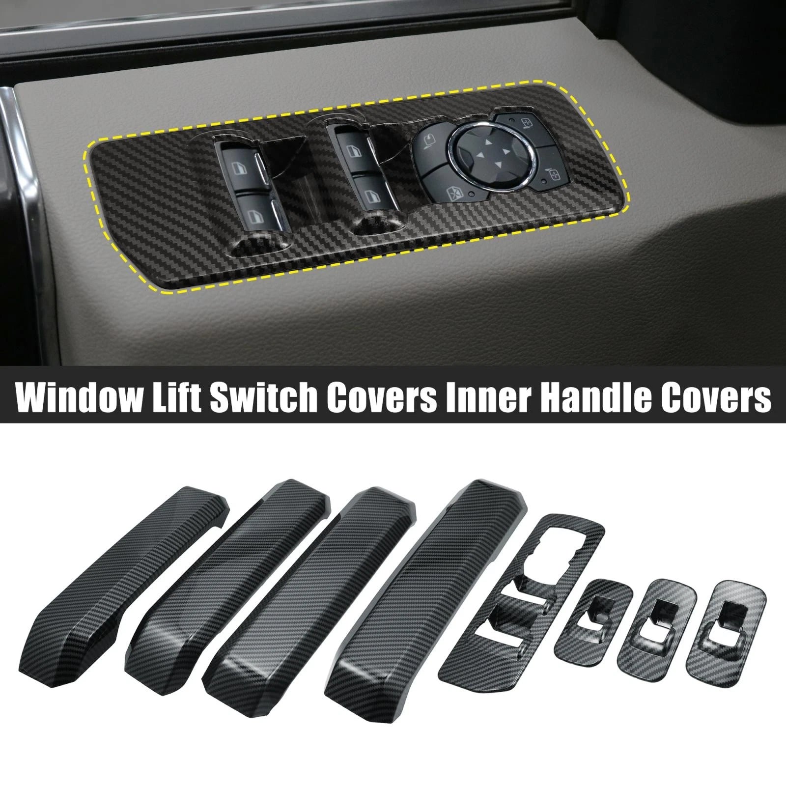 Set of 2 Window Lift Switch Covers for Ford F-150 (2015–2019)