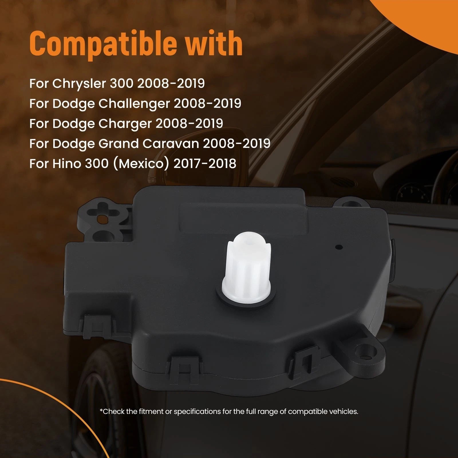 HVAC Air Blend Door Actuator for Dodge Challenger Charger Grand Caravan (2008–2019)