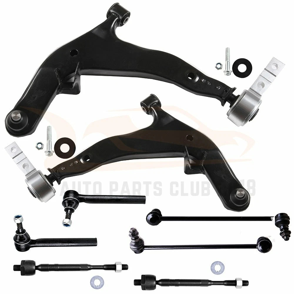 Set of 8 Control Arms Tie Rods Sway Bars for Nissan Murano (2003–2004)