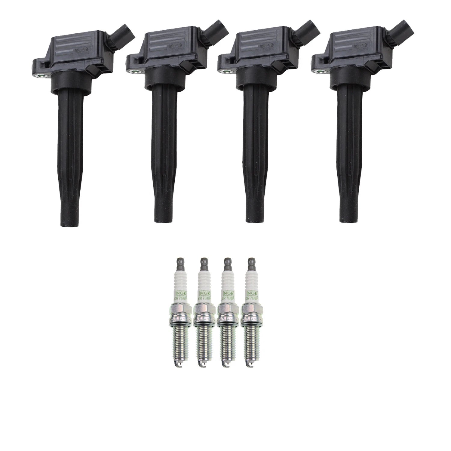Set of 4 NGK Ignition Coils & GPower Platinum Spark Plugs for Elantra GT, Forte