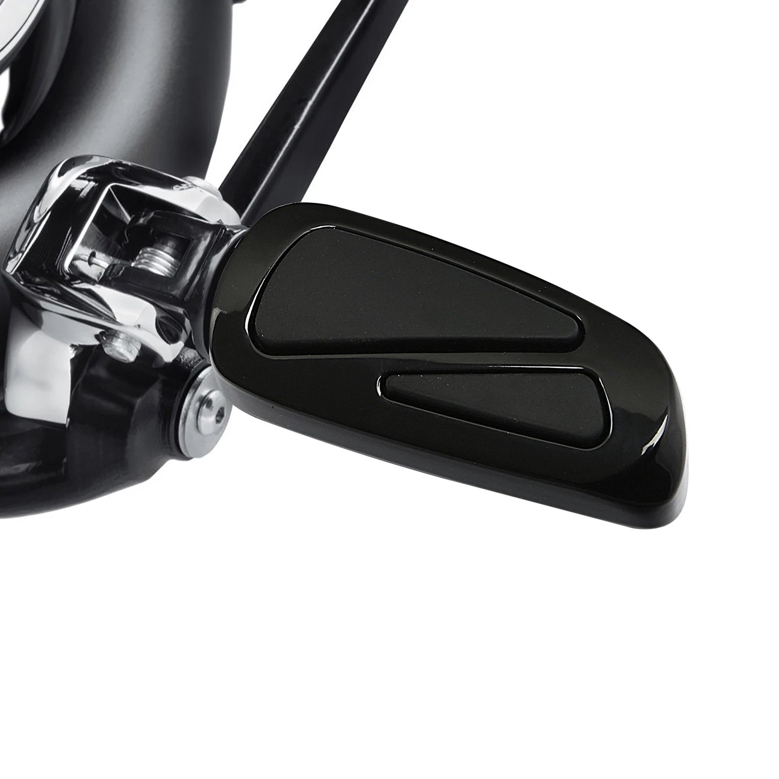 Black Footpegs Footrest for Harley Softail FLSB FXBB FXBR FXBRS (2018–2023)