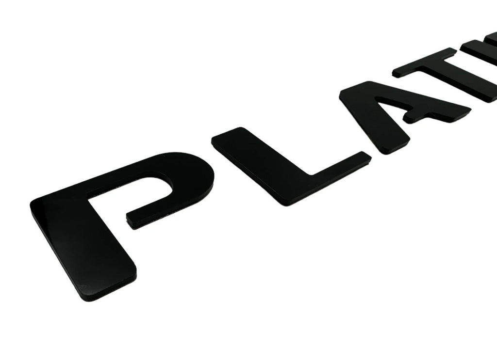 Gloss Black Tailgate Inserts Letters Replacement for 2021-2023 Ford F-150 Platinum