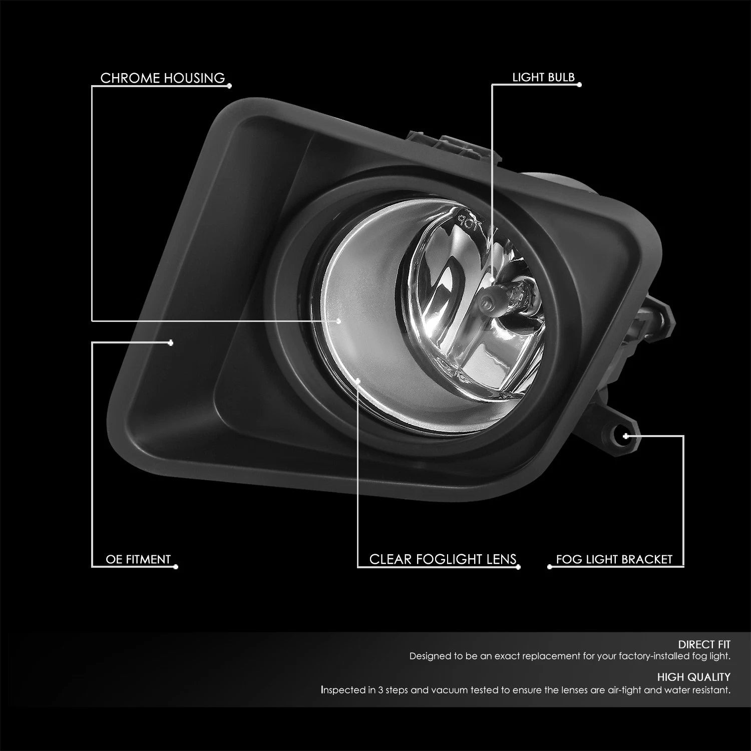 Set of 2 Front Bumper Fog Light Lamps for Toyota Tundra (2014–2021)
