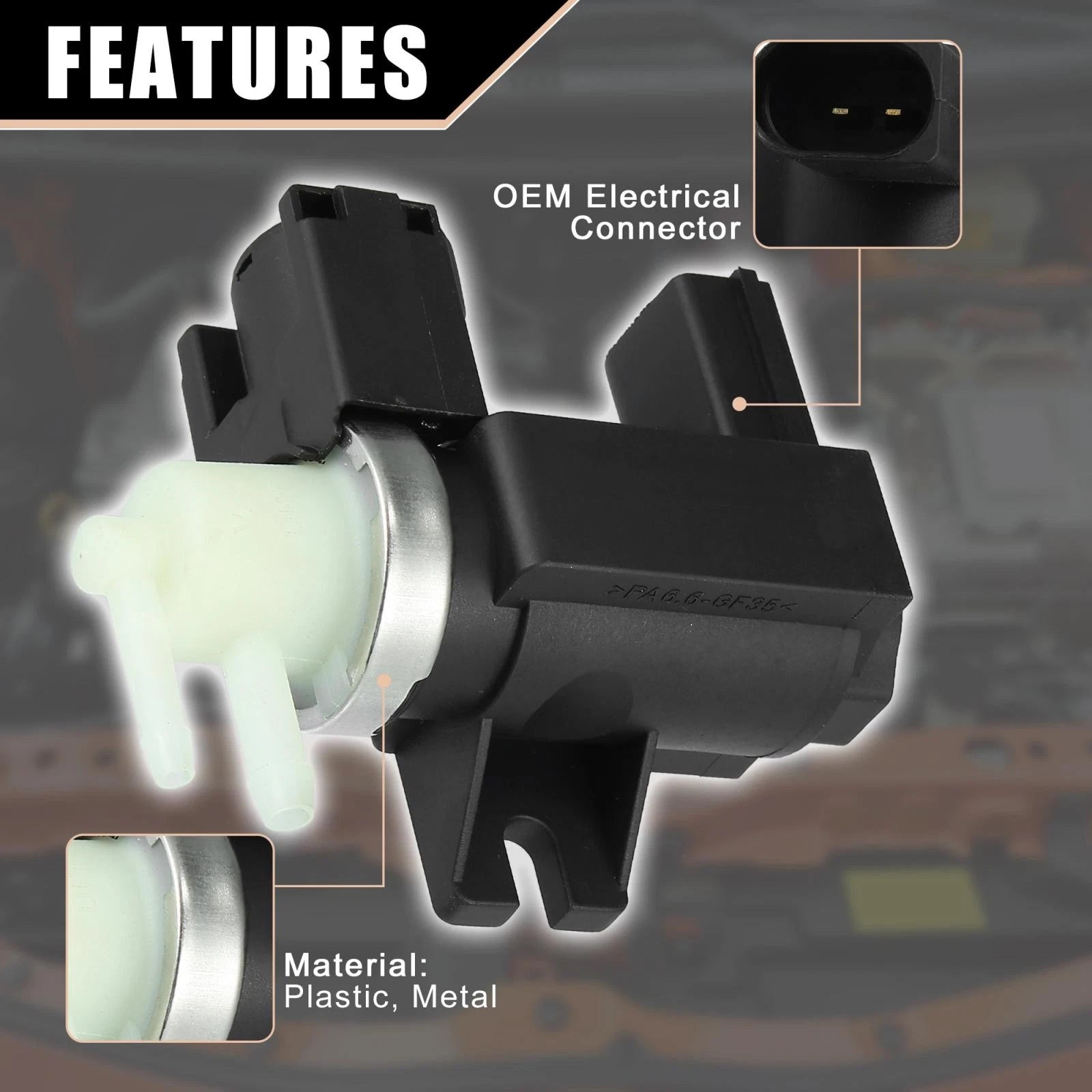 Turbo Pressure Solenoid 8K0906627 for Audi A4 B8 2.0 TDI (2008–2010)