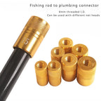 2X Metal Adapter Connector for Fishing Rod and Landing Net