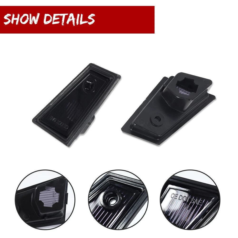 Set of 2 License Plate Light Lamps for Monte Carlo (1979–1988) Smoke