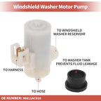 Windshield Washer Pump w/ Grommet for Honda (No. 86611AC010)