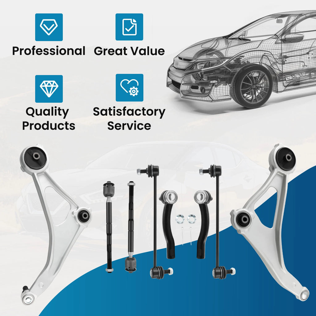 8x Front Suspension Kit Lower Control Arm Sway Bar for Nissan Altima (2015–2018)