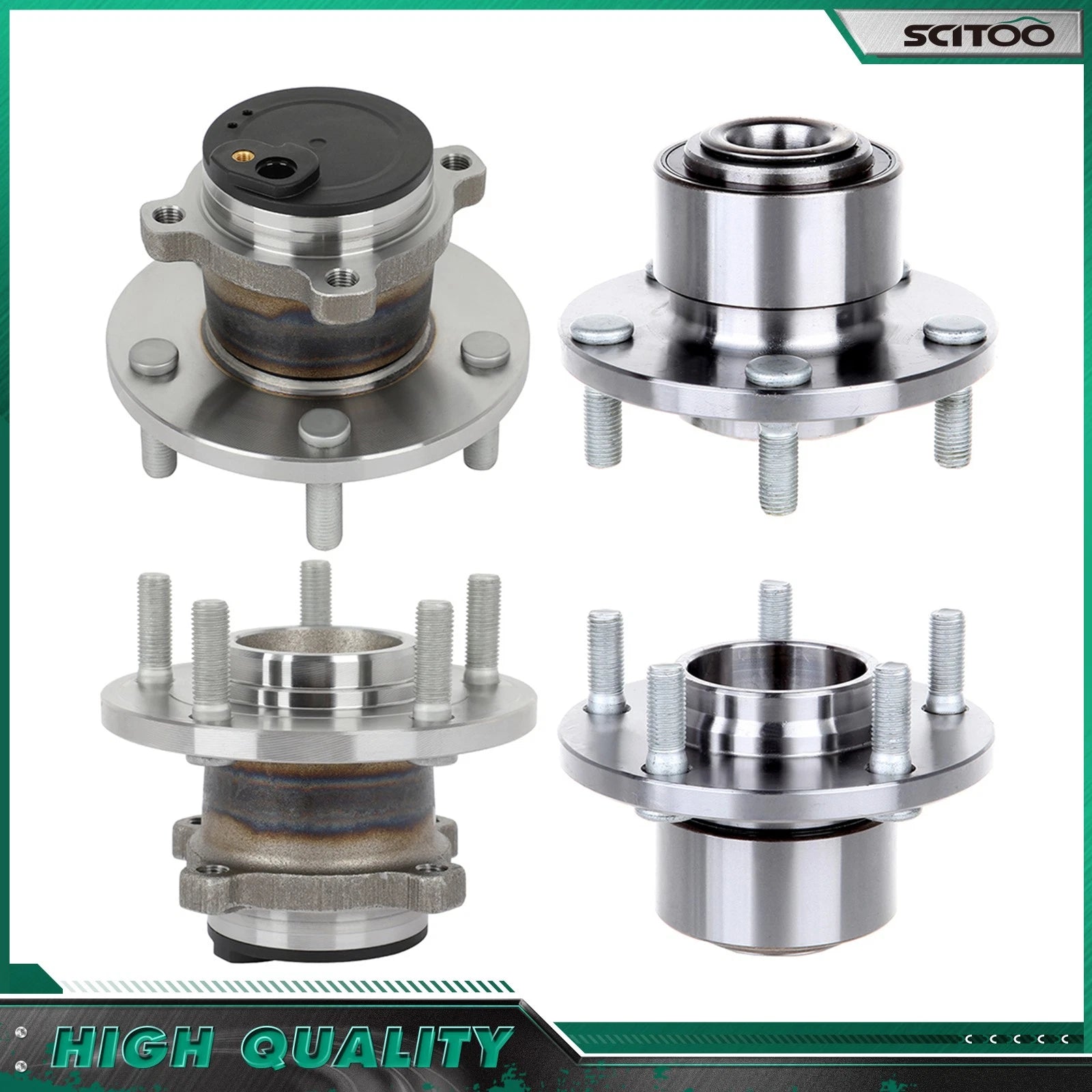 Set of 4 Wheel Hub and Bearing for Mazda 3 (2004–2005)