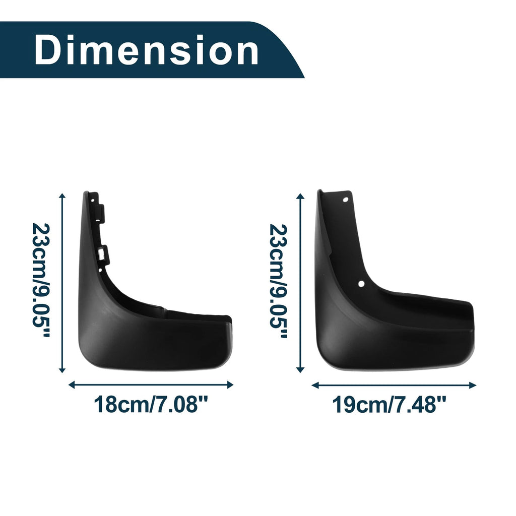 Set of 2 Mud Flaps Splash Guards for Volkswagen Golf 6 (2009–2013)