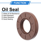 Set of 2 Oil Seal Rotary Shaft Seal FKM Rubber 25x52x7mm