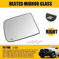 Right Driver Side Heated Towing Mirror Glass for Dodge Ram 1500 2500 3500 (2002–2023)