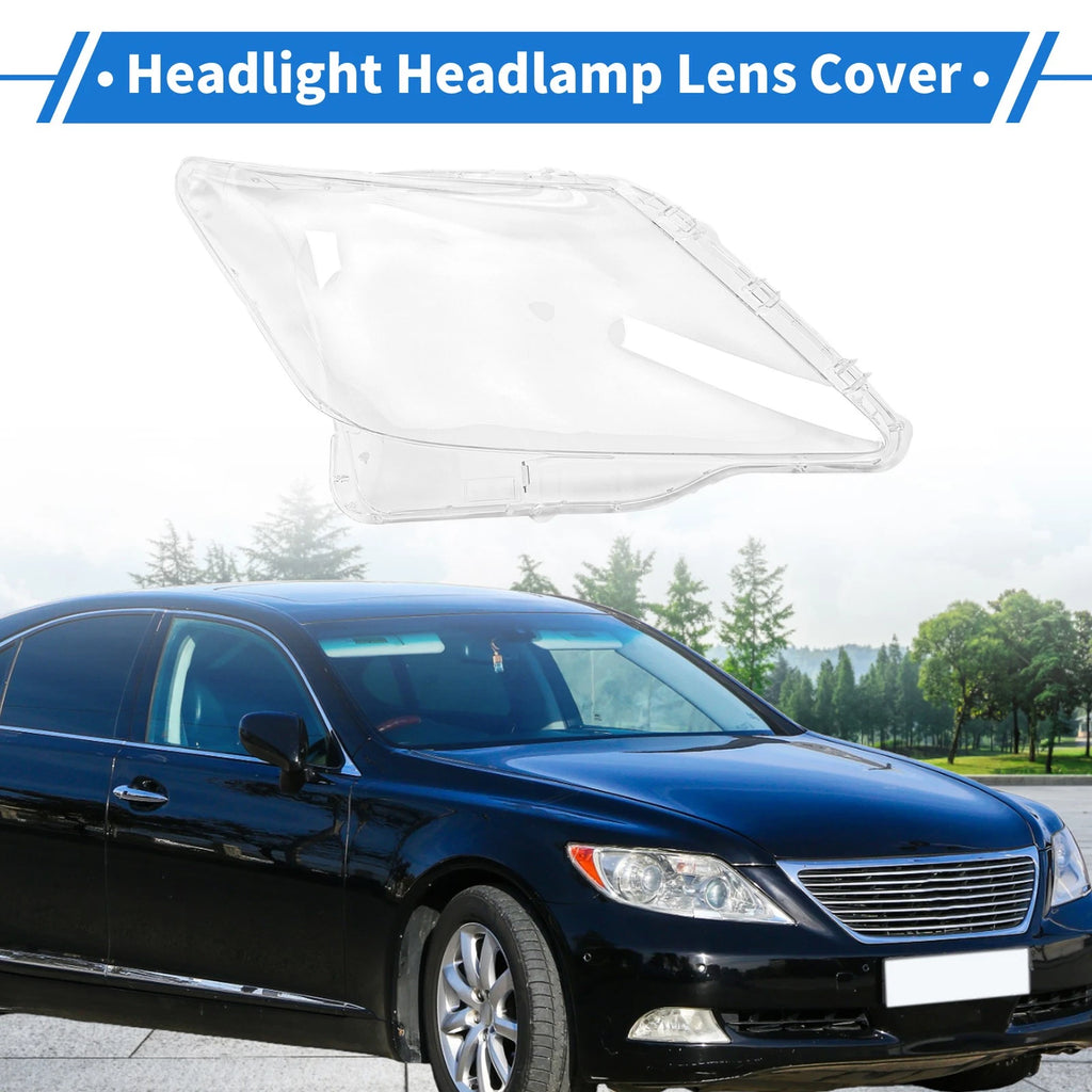 1 Pcs Headlight Lens Cover for Lexus LX570 (2007–2012) PC Clear