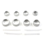8x Air Conditioner Switch Knob Trim Silver for GMC Sierra (2014-2018)