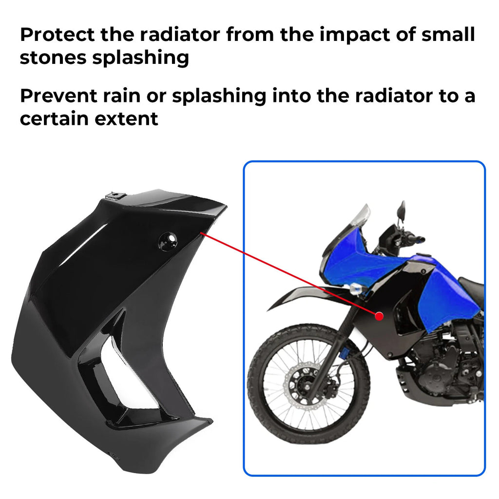 Left Radiator Shroud for Kawasaki KLR650 (2008–2018) Painted Black