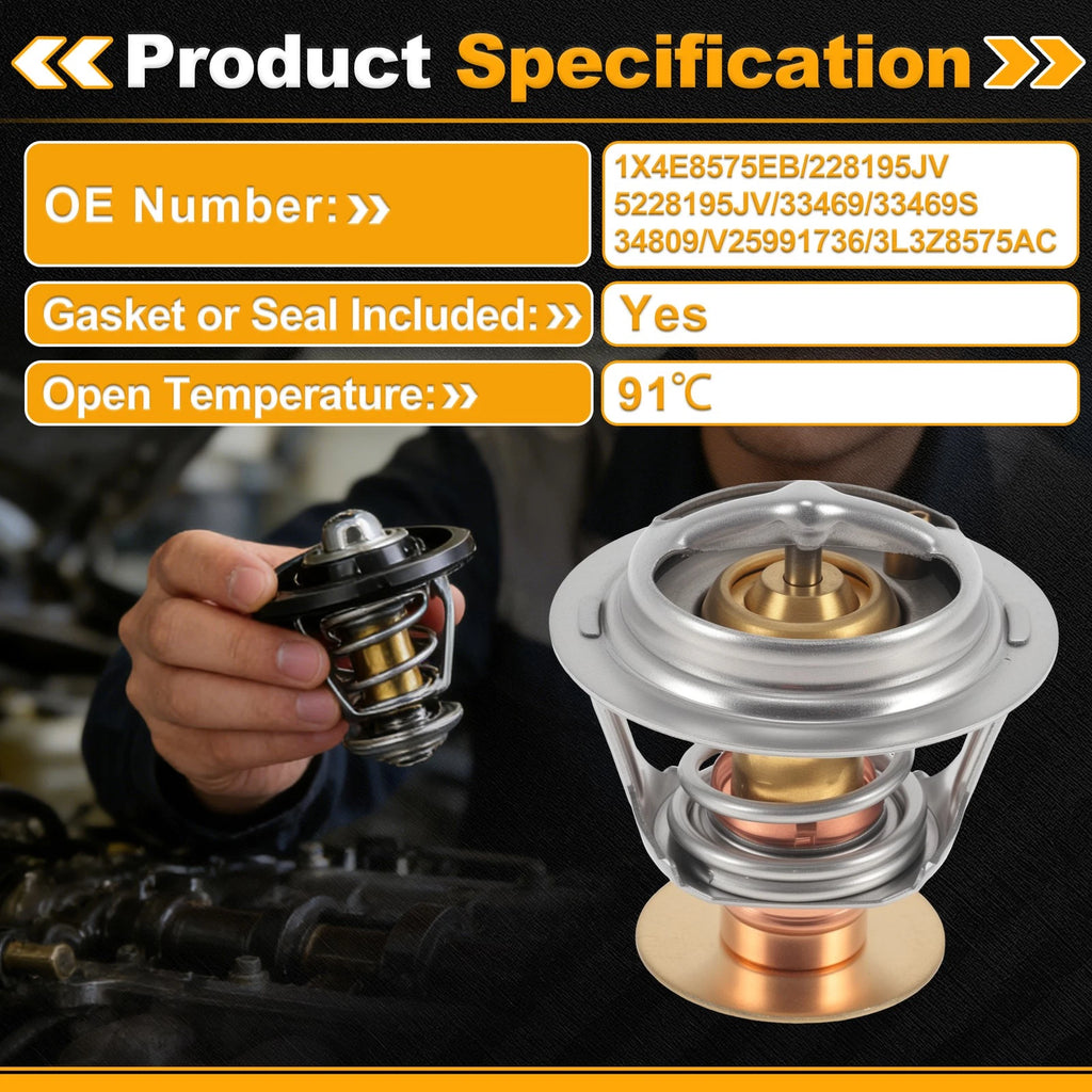Engine Coolant Thermostat 1X4E8575EB for Cadillac Escalade (1999–2000)