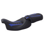 Driver Passenger Seat for Harley Electra Road Glide King (2009–2023) Black Blue