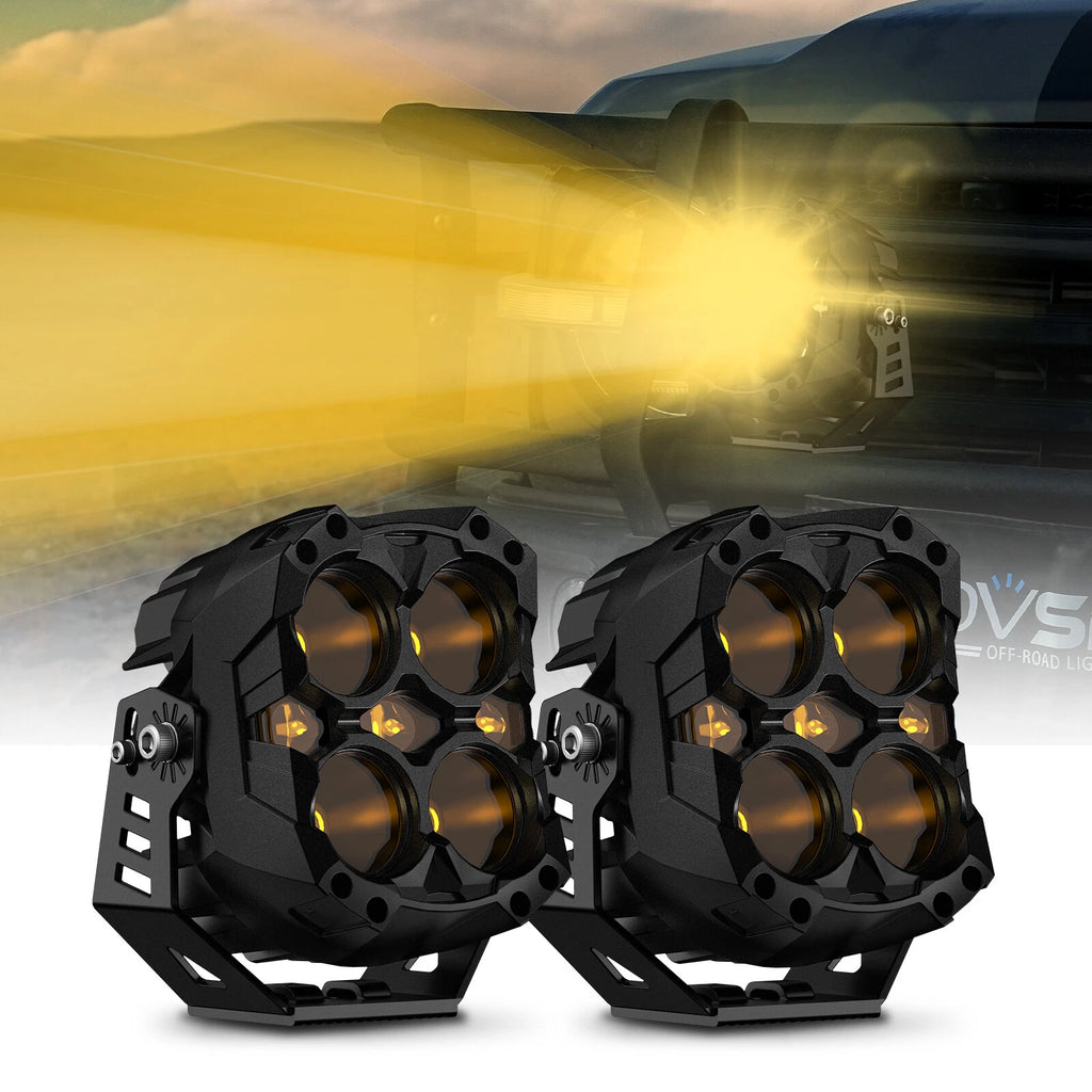 2X LED Pod Off Road Lights for Jeep SUV (2010–2023)