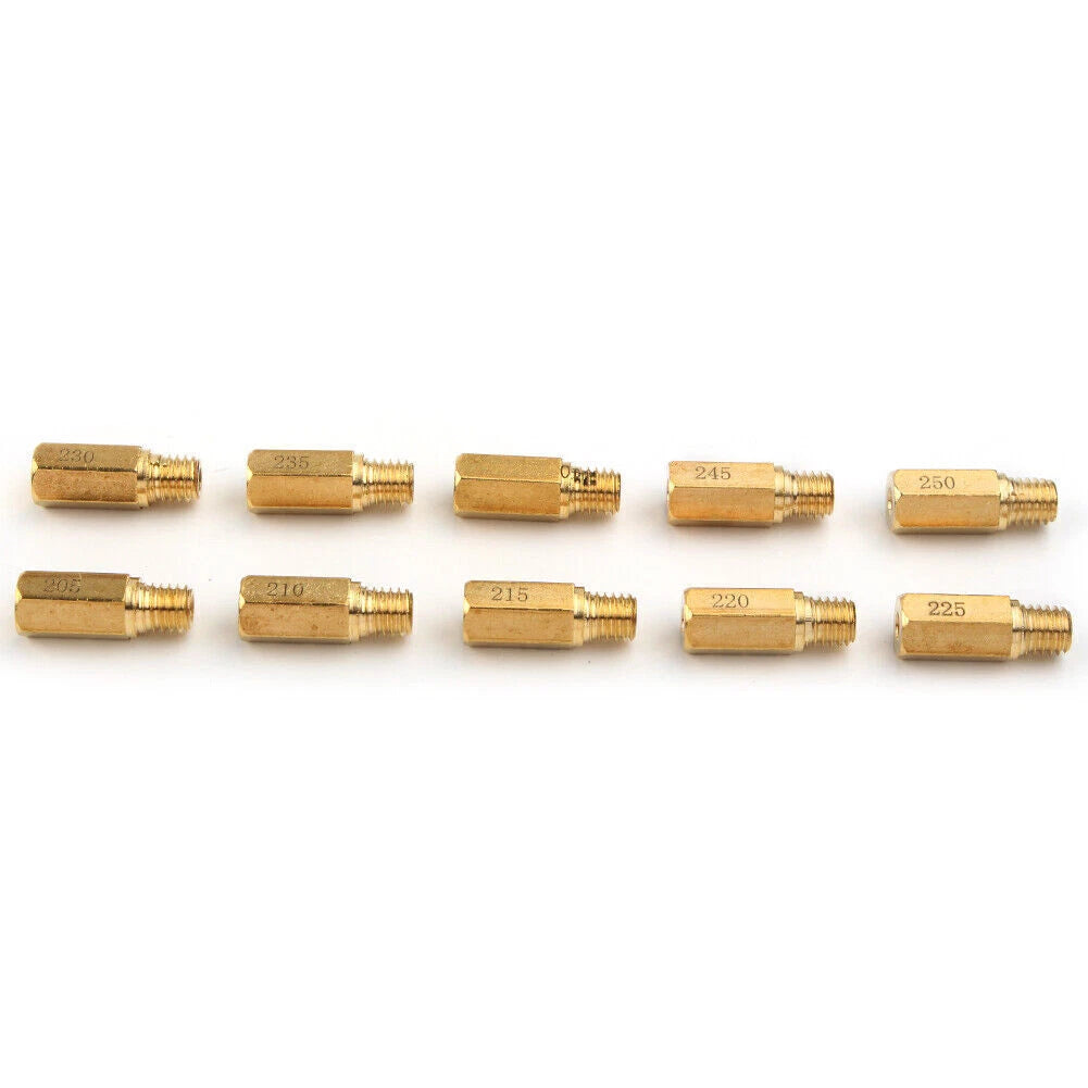 10 Pcs Carburetor Main Jets Kit for PWK OKO CVK (205-250)