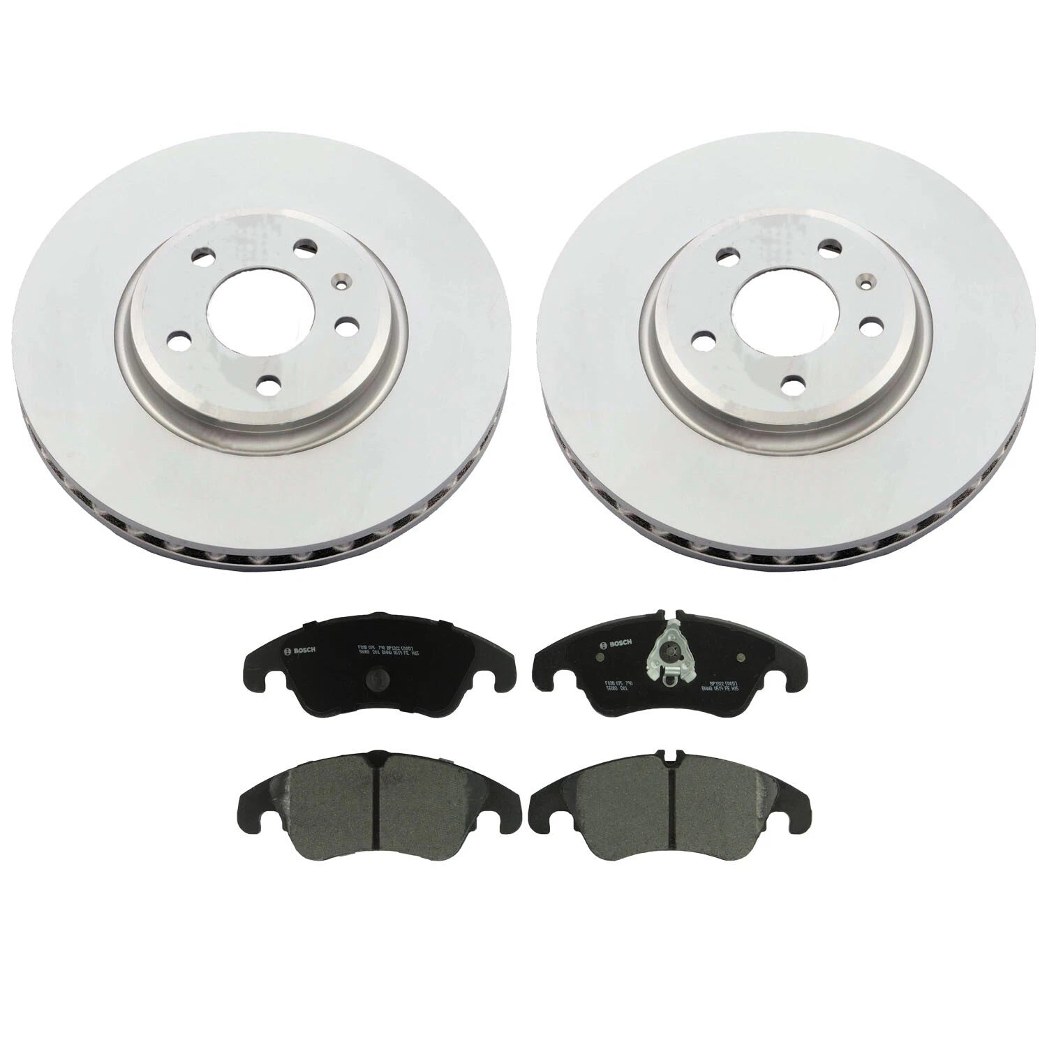 Front Brake Kit 320mm Rotors Bosch Semi-Met Pads for Audi A4 A5 Q5 S4 S5 (2010–2020)