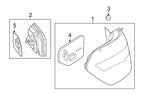 Genuine OEM Rear Right Back Up Light Assembly 2129063057 for Mercedes