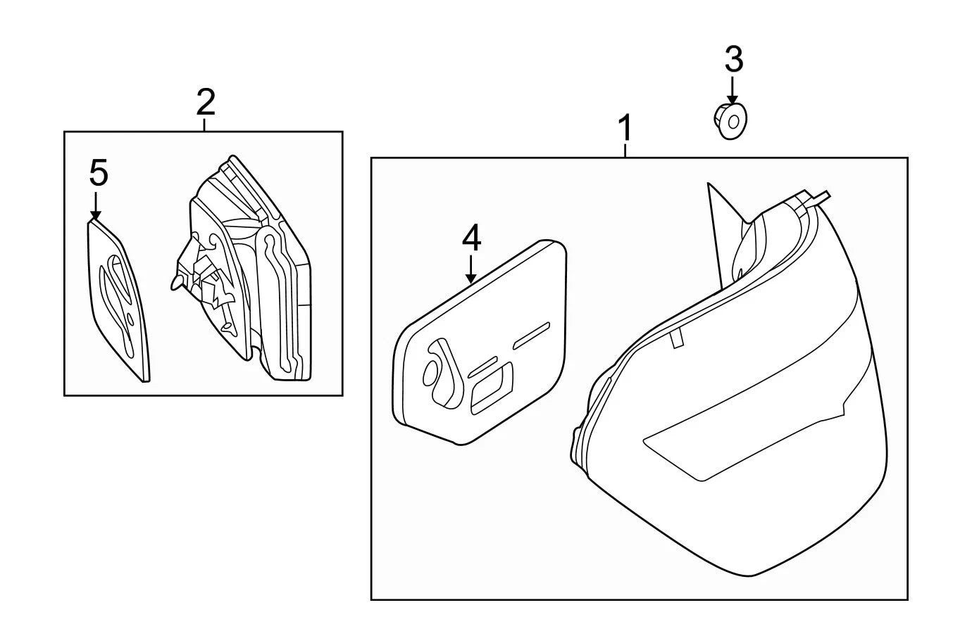 Genuine OEM Rear Right Back Up Light Assembly 2129063057 for Mercedes