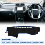 Dash Cover for Toyota Land Cruiser Prado 120 Series FJ120 (2003–2009) Flannel Set of 1