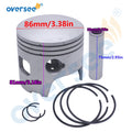 Piston & Ring STD for Tohatsu Outboard Motor 80A-90A (2T) 3B7-00001 3MR-87123-0