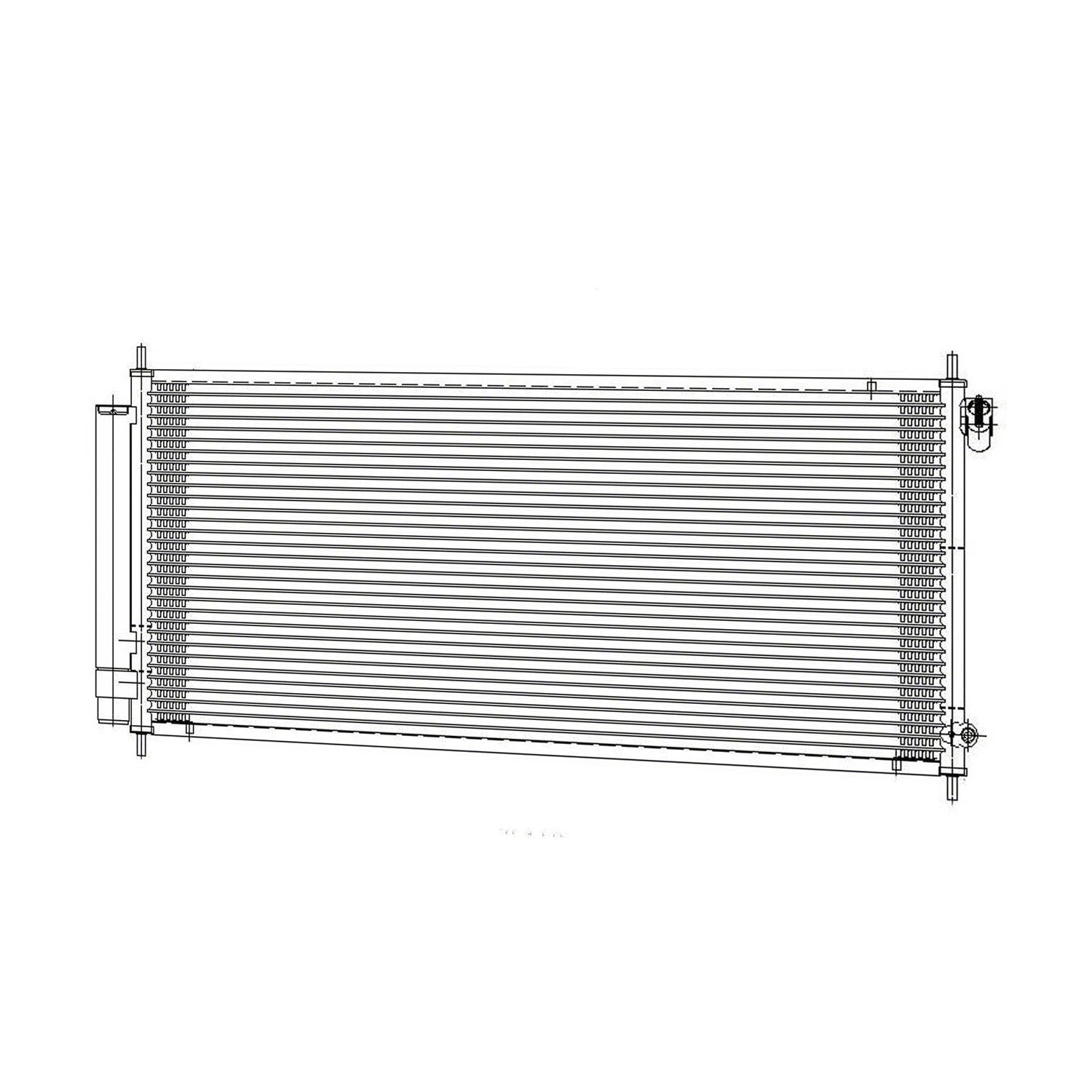 Replacement A/C Condenser for 2007–2008 Honda Fit