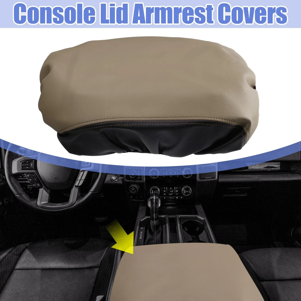 Center Console Cover Armrest Pad for Ford F250 F350 F450 (2017–2022) 746453582792