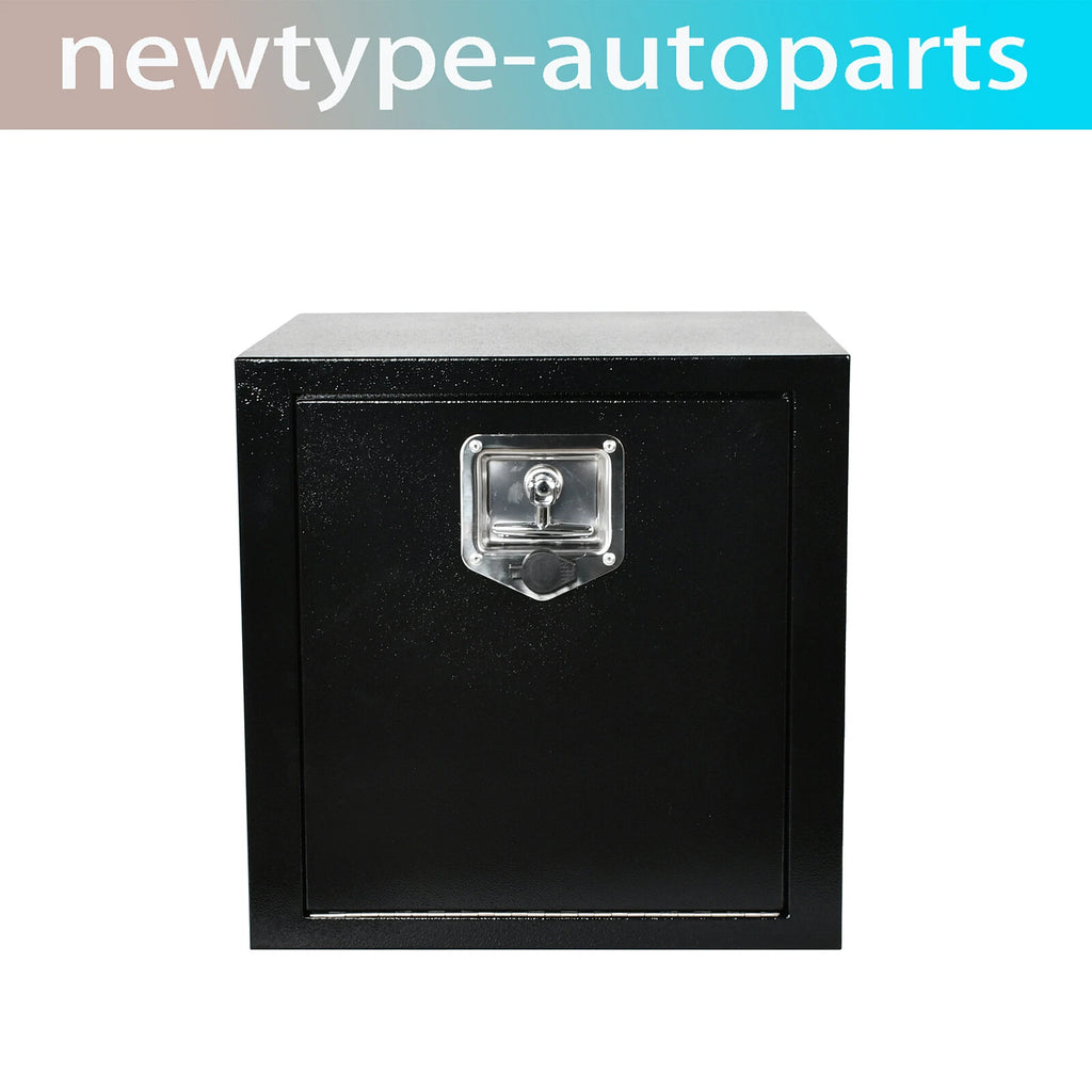 Steel Tool Box for Pickup Truck (18" x 18" x 18") - Black, Lock & Key