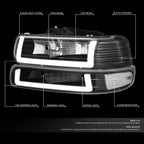 DRL LED Light Bar Type-2 Headlights for Silverado Suburban (1999–2002)
