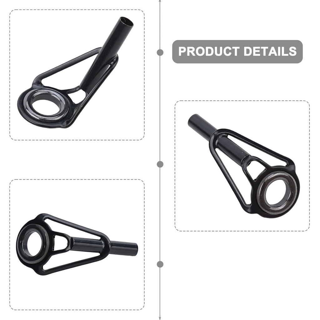 24pcs Ceramic Fishing Rod Guides Line Rings Repair Set