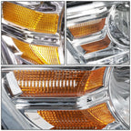 Chrome/Amber Signal Headlight Set for Ford Mustang (2010–2014)
