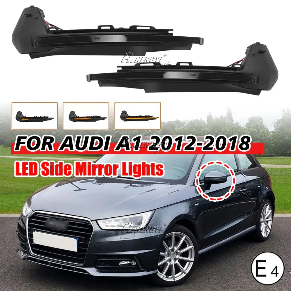 Dynamic LED Turn Signal Side Mirror Lights for Audi A1 8X (2011–2018)