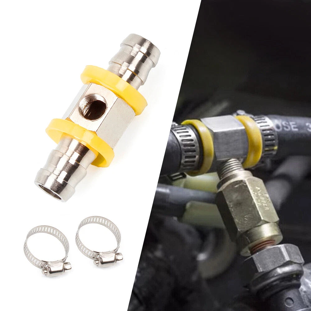 Fuel Line Pressure T-fitting Gauge Sensor Adapter for Universal (1/8-27 NPT)