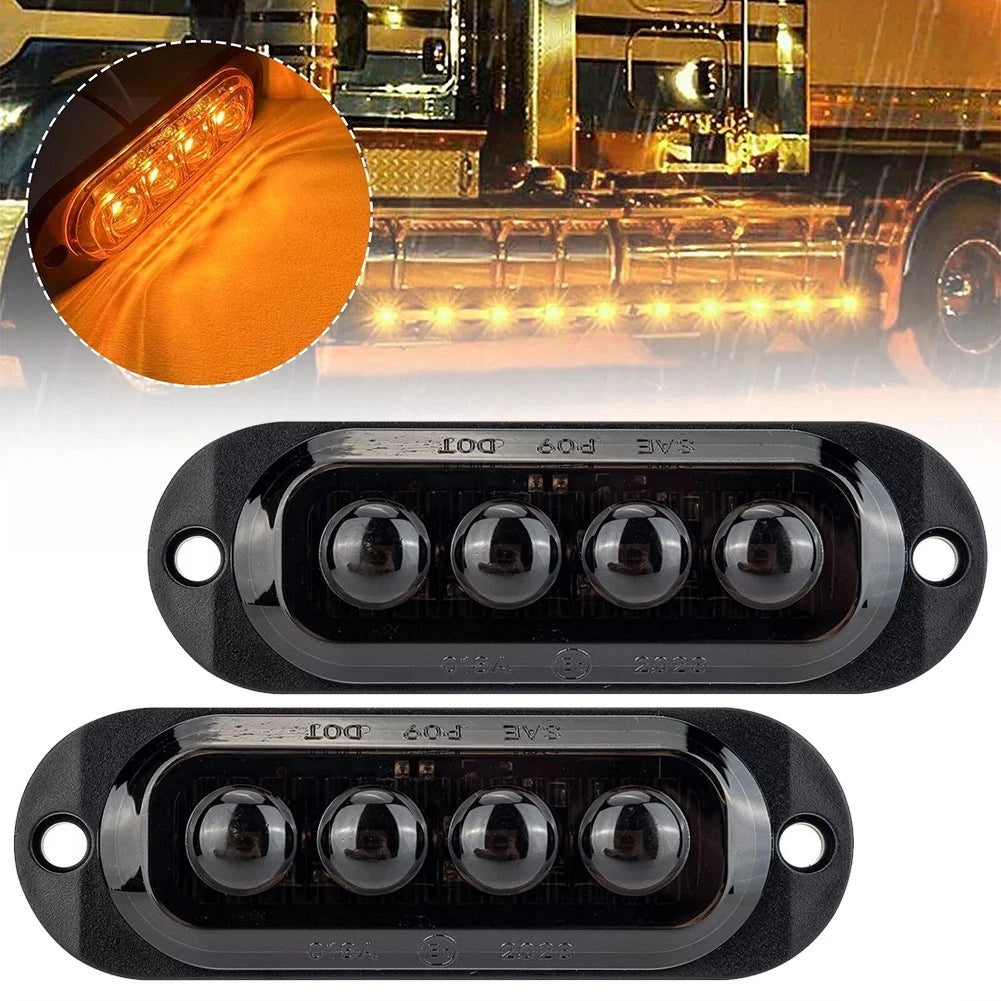 2X LED Clearance Lights for Boat Trailer Truck RV Waterproof ABS Design
