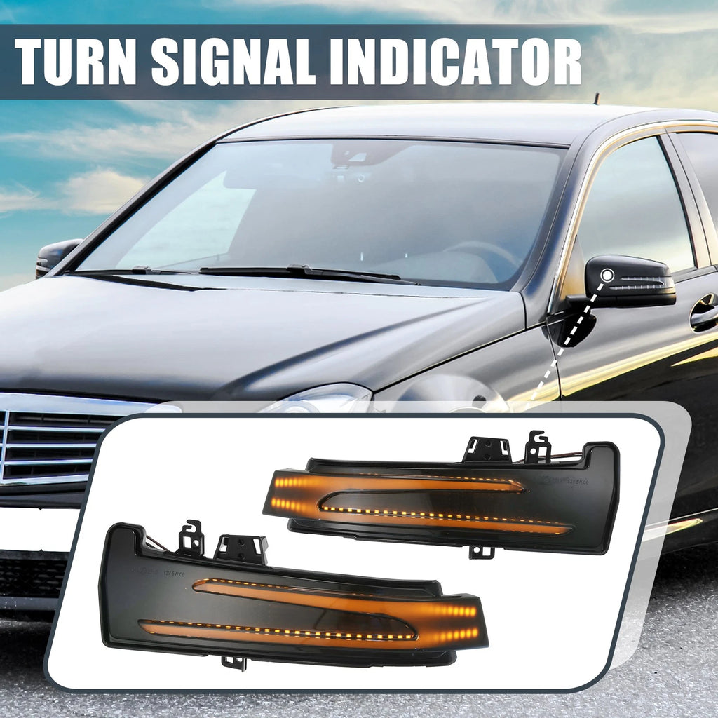 1 Pair LED Wing Mirror Indicator Repeater Light A2129067501 for Mercedes W176 (2013–2018)