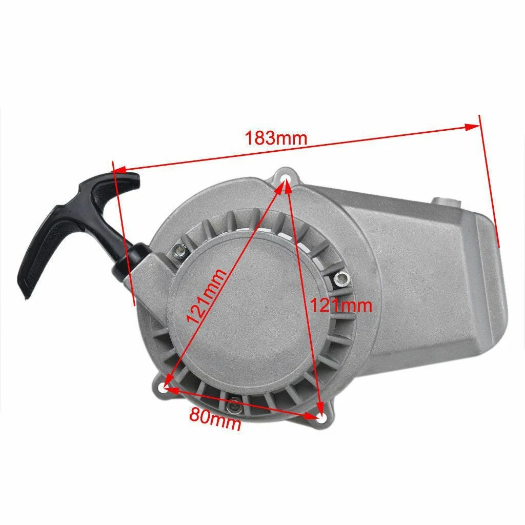 Alloy Silver Pull Start Starter for Mini PIT Dirt Bike ATV (43cc–49cc)