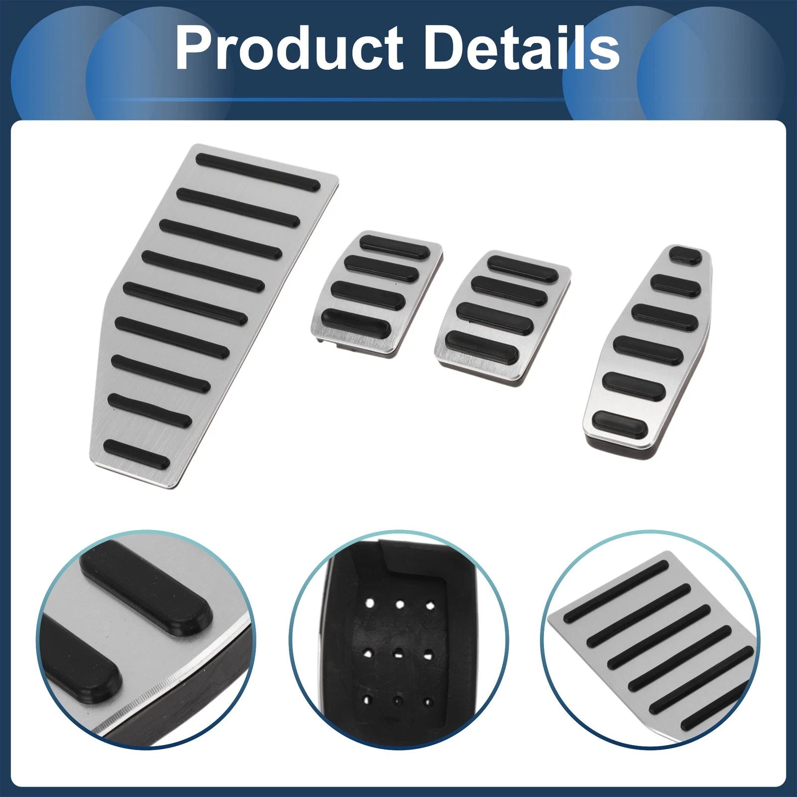 4X Manual Foot Accelerator Pedal Covers for Suzuki Jimny JB70W (2018–2022)