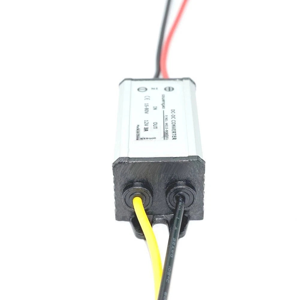 DC-DC Converter 15-80V to 12V 3A IP67 Waterproof for Car Boat