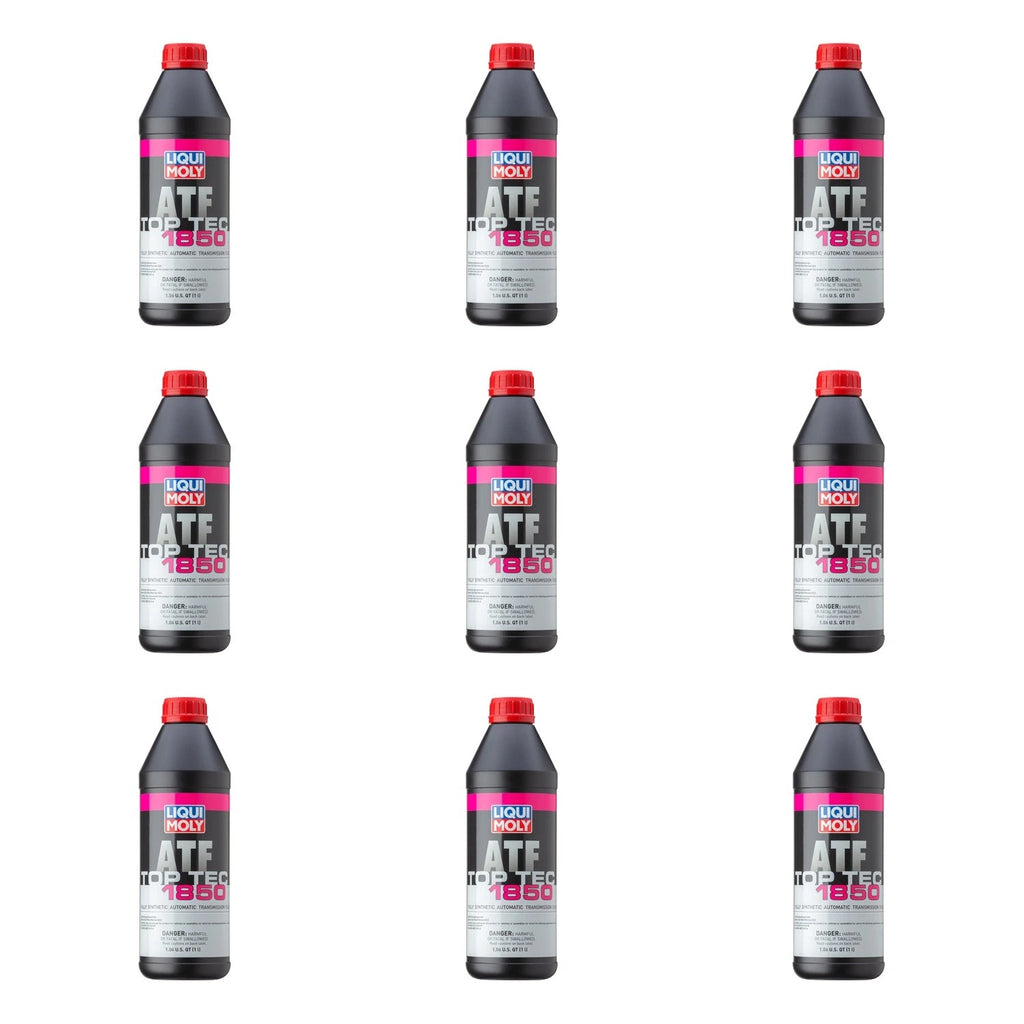 Set of 9 Liqui Moly Top Tec ATF 1850 Automatic Transmission Fluid (9L)