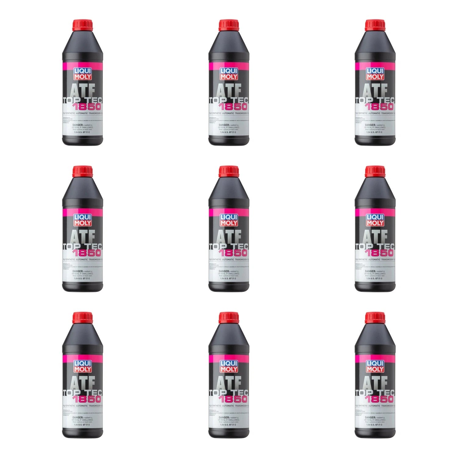 Set of 9 Liqui Moly Top Tec ATF 1850 Automatic Transmission Fluid (9L)