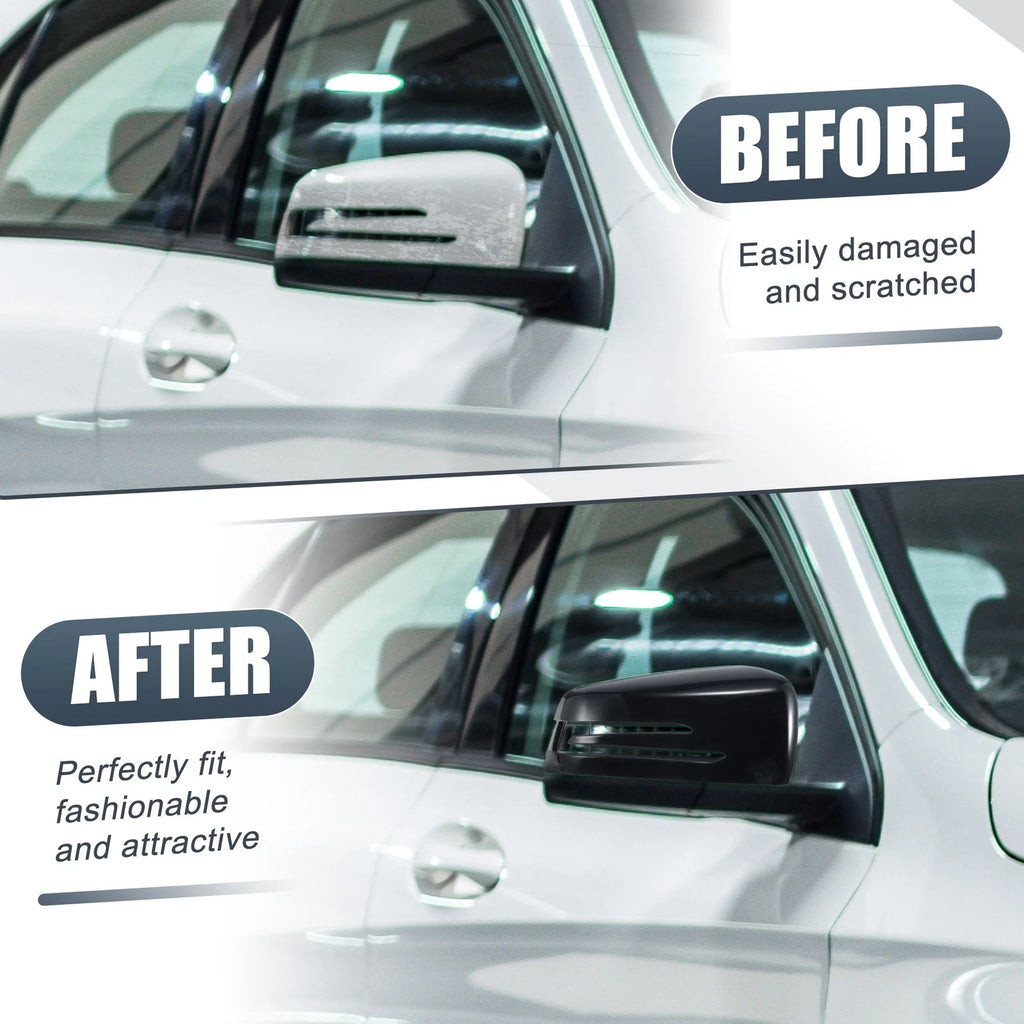 Right Mirror Cover Cap Gloss Black for Mercedes Benz A Class B Class C Class (2013–2020)