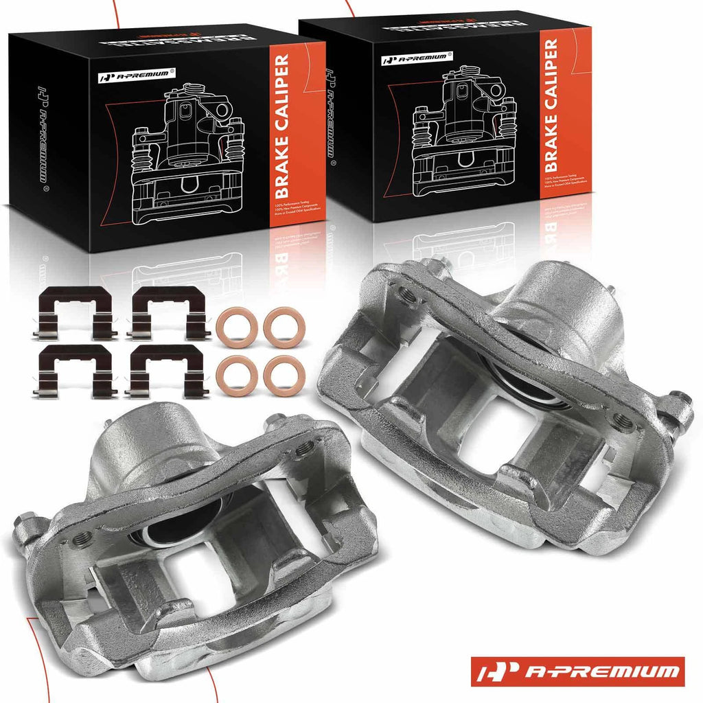 Front Brake Calipers with Bracket for Hyundai Accent Kia Rio 