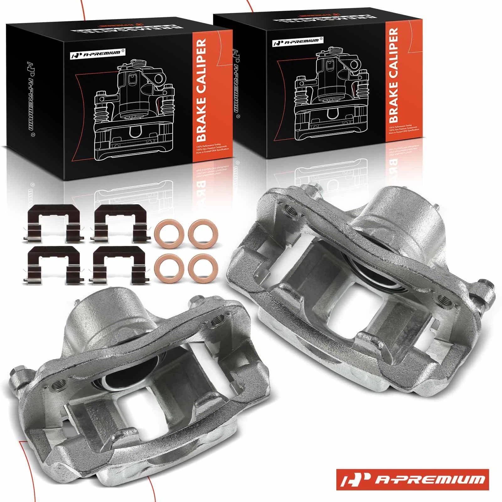 Front Brake Calipers with Bracket for Hyundai Accent Kia Rio 