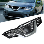 Front Grille Bumper for Nissan Rogue (2014–2015) Black Chrome