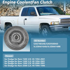 Engine Cooling Fan Clutch for Dodge Ram 1500 3.9L V6 (1994–2001) No. 52027883AB